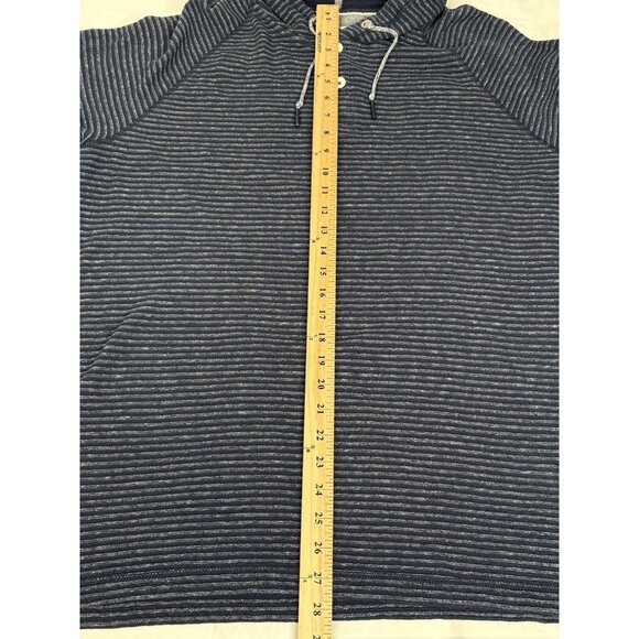 Tommy Bahama Men’s Large Tall Stinson Stripe Hoodie Ocean Deep Blue Pullover - Picture 9 of 12